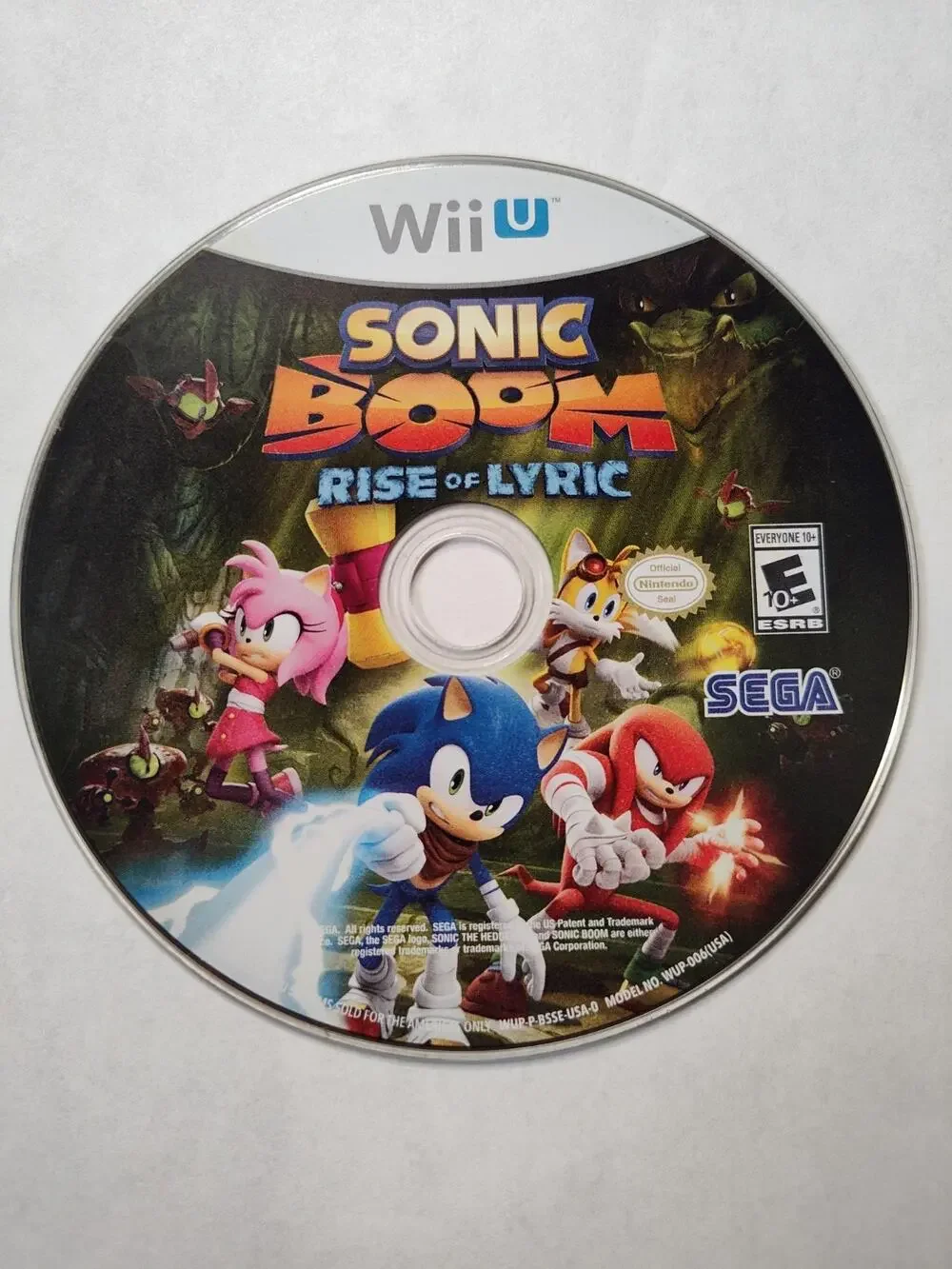 Sonic Boom: Rise of Lyric (Nintendo Wii U, 2014) DISC ONLY